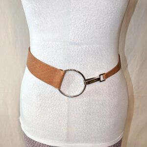 Landes Canada Leather Ring Belt, Small
